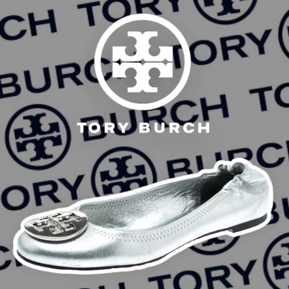 Tory Burch Silver Flats